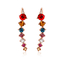 Aretes Con Cristal Swarovski de Colores
