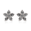 Aretes de Cristal Swarovski Color Blanco en Forma de Flor