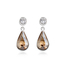 Amber Color Swarovski Drop Earrings