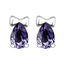 Aretes de Moño Azul de Swarovski en Plata de Ley