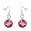 Aretes Elegantes de Swarovski Color Rosa