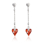 Aretes Largos de Corazón Swarovski