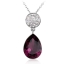 Precioso Collar de Cristal Swarovski Color Amatista Chapado en Rodio