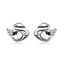 Aretes Color Blanco de Swarovski con Rodio en Forma de Cisne