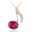 Collar Nota Musical Swarovski Fiucsa con Baño de Oro 18K