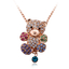 Cute Bear Necklace with 18K Rose Gold