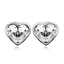 Aretes de Swarovski en Forma de Corazón Color Blanco