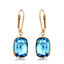Preciosos Aretes de Cristal Swarovski Color Aquamarina