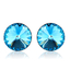 Aretes Solitarios de Color Azul de Cristal Swarovski