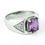 Anillo de Plata de Ley con Alejandrita Cambia de Color Para Hombre