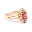 Red Ruby Silver Rose Gold Plating Ring