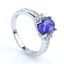 Hermoso Anillo de Zafiro Estrella Con Plata 925