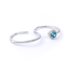 Doble Anillo Alejandrita Con Plata Solido