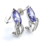 Aretes de Plata .925 con Piedras de Tanzanita