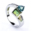Anillo de Alejandrita con Ópalo Blanco en Plata de Ley .925