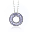 Collar Circulo de Tanzanita con Cadena de Plata