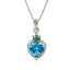 Dije de Plata .925 Corazon de Alejandrita Azul Verde Dije de Plata .925 Corazon de Alejandrita Azul Verde
