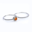 Doble Anillo Opalo de Fuego Con Plata Solido