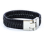 Brazalete de Acero Inoxidable Con Piel