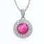 Collar de Rubi Estrella Con Diamantes Simulados