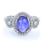 Anillo de Estrella Azul Plata 925