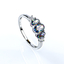 Anillo de Plata Fina con 3 Gemas de Topacio Mistico