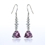 Aretes de Alejandrita ( Rosa/Morado ) en Plata de Ley .925