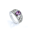 Anillo de Plata con Piedra de Amatista en Corte Ovalado