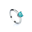 Anillo de Corazon Paraiba Turmalina Con Plata