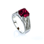 Anillo de Plata Con Rubi