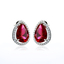 Ruby Earrings With 925 Sterling Silver