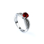 Anillo Plata de Ley con Rubi
