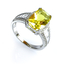 Anillo de Plata de Ley con Alejandrita Talla Esmeralda 8 mm