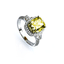 Anillo de Plata Sterlina Con Alejandrita Amarillo / Verde / Durazno