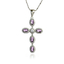 Cruz de Plata Con Amatista