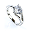 Anillo de Plata .925 Compromiso 7 mm Piedra