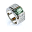Anillo de Alejandrita Para Hombre Plata Cambia de Color