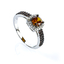 Halo Diamante Chocolate Anillo de Compromiso