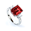 Hermoso Anillo de Plata de Ley con Rubi