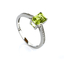 Anillo de Compromiso Corte Esmeralda Alejandrita Amarilla