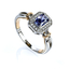 Emerald Cut 6 mm x 4 mm Tanzanite Sterling Silver Ring