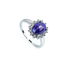 Blue 9 mm x 7 mm Star Sapphire Solitaire Ring