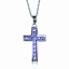 Cruz de Plata Con Tanzanita