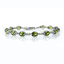 Pulsera de Plata .925 con Peridoto Verde Corte Ovalada