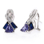 Aretes de Plata .925 con Tanzanita y Ópalo Azul