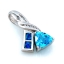 Australian Opal Pendant with Blue Topaz