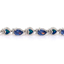Pulsera de Tanzanita y Ópalo Australiano en Plata .925