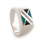 Anillo de Plata con Onix y Opalo