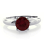Anillo de Rubí en Plata Fina de Ley .925