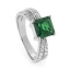 Anillo de Plata de Ley con Esmeralda